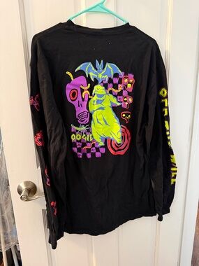 Black Graphic Long Sleeve Shirt oogie boogie nightmare before Christmas